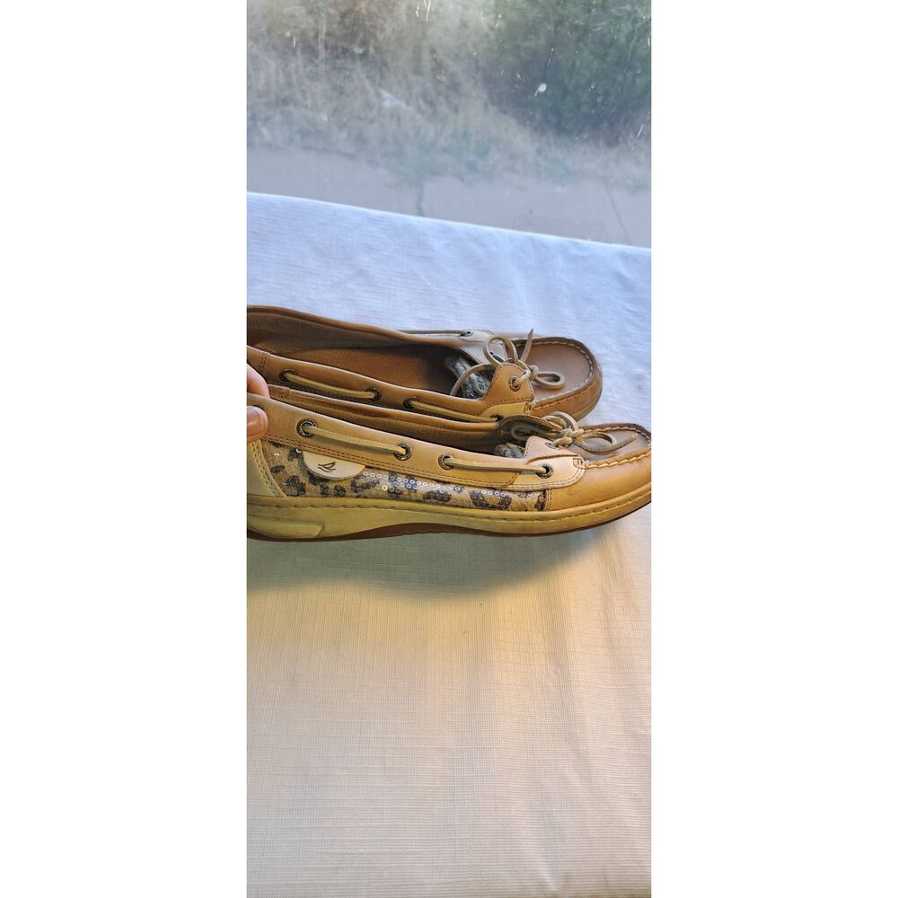 Womens Size 9 Leppard Print & Tan Sperry Loafers Slip Ons - Picture 3 of 6